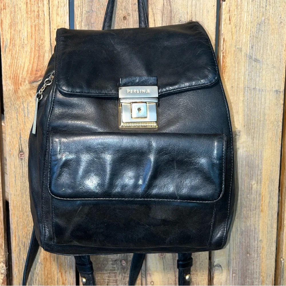 Perlina Black Leather Black
